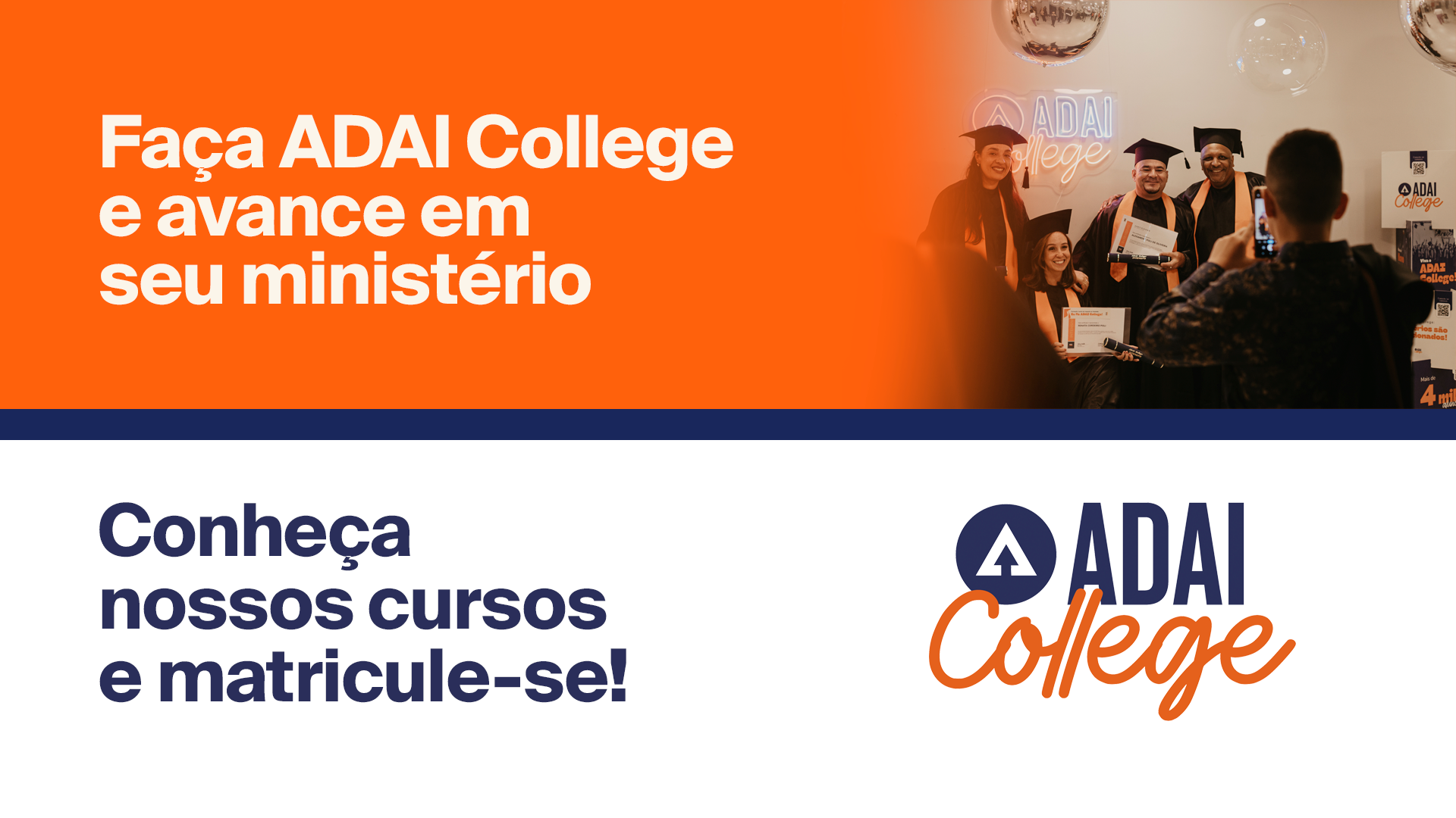 Banner ADAI College - conheça nossos cursos e matricule-se